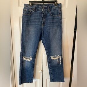 7 Seven For All Mankind High Rise Ankle Straight sz 28